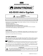 Предварительный просмотр 3 страницы Omnitronic AS-1500 User Manual