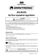 Предварительный просмотр 26 страницы Omnitronic AS-1500 User Manual