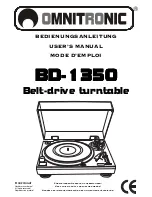 Предварительный просмотр 1 страницы Omnitronic BD-1350 User Manual