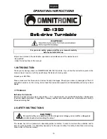 Предварительный просмотр 10 страницы Omnitronic BD-1350 User Manual