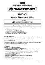 Preview for 8 page of Omnitronic BHD-01 User Manual