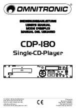 Omnitronic CDP-180 User Manual предпросмотр