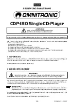 Предварительный просмотр 5 страницы Omnitronic CDP-180 User Manual