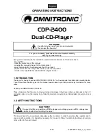 Предварительный просмотр 23 страницы Omnitronic CDP-2400 User Manual