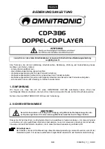 Preview for 6 page of Omnitronic CDP-386 User Manual