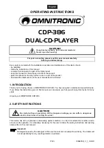 Предварительный просмотр 17 страницы Omnitronic CDP-386 User Manual