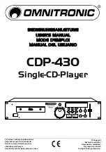 Omnitronic CDP-430 User Manual preview