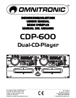 Omnitronic CDP-600 User Manual preview