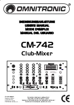 Omnitronic CM-742 User Manual preview