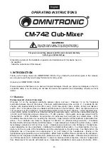 Предварительный просмотр 15 страницы Omnitronic CM-742 User Manual