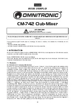 Предварительный просмотр 24 страницы Omnitronic CM-742 User Manual