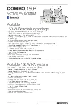 Предварительный просмотр 2 страницы Omnitronic COMBO-150BT User Manual