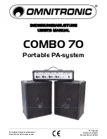 Предварительный просмотр 1 страницы Omnitronic COMBO 70 User Manual