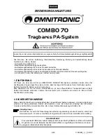 Предварительный просмотр 3 страницы Omnitronic COMBO 70 User Manual