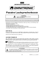 Предварительный просмотр 3 страницы Omnitronic Control 1
Control 5 User Manual