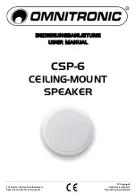 Omnitronic CSP-6 User Manual preview