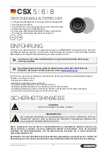 Preview for 3 page of Omnitronic CSX Series User Manual