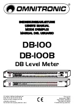 Предварительный просмотр 1 страницы Omnitronic DB-100 User Manual