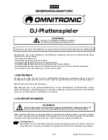 Предварительный просмотр 4 страницы Omnitronic DD-5220L User Manual