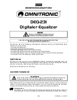 Preview for 4 page of Omnitronic DEQ-231 User Manual