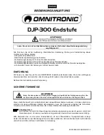 Preview for 4 page of Omnitronic DJP-300 User Manual