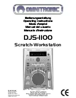 Omnitronic DJS-1100 Operating Instructions Manual предпросмотр