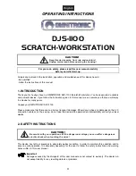 Предварительный просмотр 7 страницы Omnitronic DJS-1100 Operating Instructions Manual