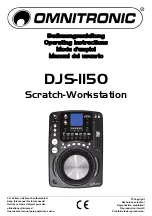 Предварительный просмотр 1 страницы Omnitronic DJS-1150 Operating Instructions Manual