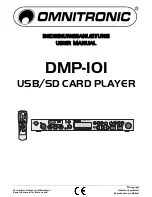 Предварительный просмотр 1 страницы Omnitronic DMP-101 User Manual