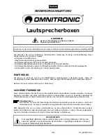 Preview for 3 page of Omnitronic DS-series User Manual