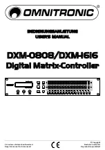 Предварительный просмотр 1 страницы Omnitronic DXM-0808 Operating Instructions Manual