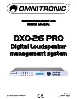 Предварительный просмотр 1 страницы Omnitronic DXO-26 PRO User Manual