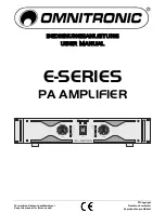 Preview for 1 page of Omnitronic E-1300 User Manual