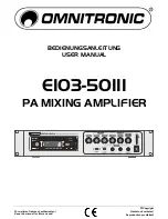 Preview for 1 page of Omnitronic EIO3-50III User Manual