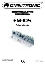 Preview for 1 page of Omnitronic EM-105 User Manual