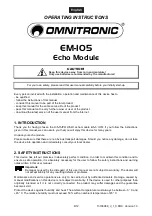 Preview for 8 page of Omnitronic EM-105 User Manual