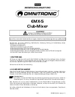 Preview for 4 page of Omnitronic EMX-5 User Manual