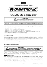 Предварительный просмотр 4 страницы Omnitronic EQ-25 User Manual