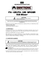 Preview for 8 page of Omnitronic FX-120 kill-mixer User Manual