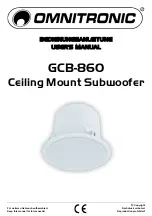 Omnitronic GCB-860 User Manual preview