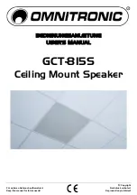 Preview for 1 page of Omnitronic GCT-815S User Manual