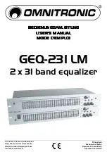 Omnitronic GEQ-231 LM User Manual предпросмотр