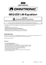 Предварительный просмотр 14 страницы Omnitronic GEQ-231 LM User Manual