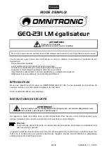 Предварительный просмотр 22 страницы Omnitronic GEQ-231 LM User Manual