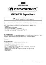 Preview for 13 page of Omnitronic GEQ-231 User Manual