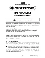 Предварительный просмотр 4 страницы Omnitronic HM-1000 MK2 User Manual