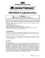 Предварительный просмотр 3 страницы Omnitronic HM-1000 User Manual