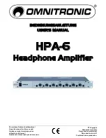 Omnitronic HPA-6 User Manual preview