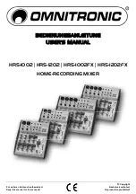 Предварительный просмотр 1 страницы Omnitronic HRS-1002 User Manual