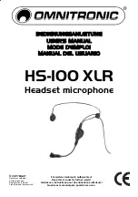 Preview for 1 page of Omnitronic HS-100 XLR User Manual